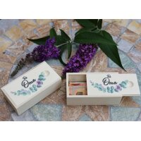 Wooden box perfect for gifts of money printed with...