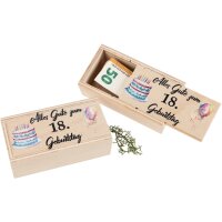 Holz Box perfekt für Geldgeschenke bedruckt mit...