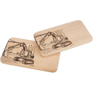 Schneidebrett FSC® Erle 22,5 x 12,5 x 1,2 cm - Bagger