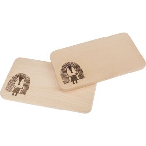 Cutting board FSC® alder 22.5 x 12.5 x 1.2 cm - childrens motif hedgehog