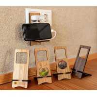 Wooden Smartphone Stand & Wall Holder – Custom...
