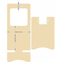 Wooden Smartphone Stand & Wall Holder – Custom 5C UV Digital Print