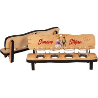 Schnapsbank aus geölter Eiche – Mit...