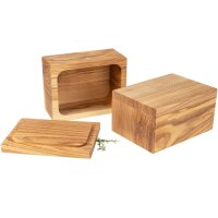 Butterdose aus geöltem Eschenholz 14 x 10,5 x 8 cm -...