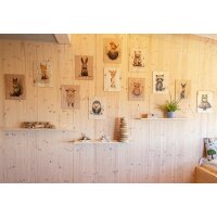 Wooden wall pictures for children with colorful animal...