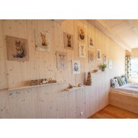 Wooden wall pictures for children with colorful animal motifs