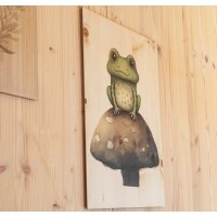 Wooden wall pictures for children with colorful animal motifs