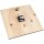 Childrens wooden wall clock made of fragrant Swiss stone pine with silent radio-controlled movement