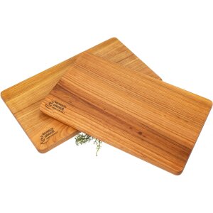 Schneidebrett aus Geöltem Kirschholz - 30x18x1,5 cm mit individuellem Branding