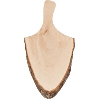 Rustic bark cutting board with handle 36 - 42 cm - incl....