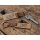 Oak wood key ring with leather strap | Individual engraving