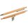 Beech wood ballpoint pen - Timeless design with silver fittings and wooden push button