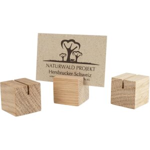 Würfel Tischaufsteller / Tischdisplay aus Eichenholz - 3 x 3 x 3 cm