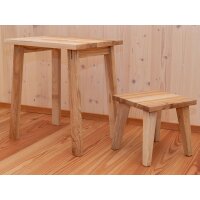 Großer Holz Hocker aus Esche geölt - Schemel 45 x 35 x 50 cm