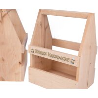Holz Bierträger aus FSC® Erle mit Bunt Druck:...