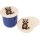 Holz Glasabdeckung aus FSC® Buche für Kinder mit buntem Tiermotiv Waschbär
