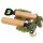 Bottle opener / bottle opener with black stainless steel blade - FSC® beech lacquered