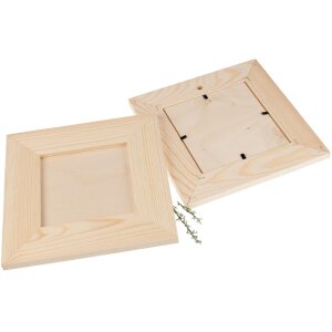 Natural wood picture frame - approx. 18.5 x 18.5 x 1 cm for photos in 10 x 10 cm format