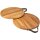 Round oak cutting board for pizza | 30 cm with leather handle