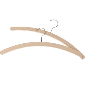 FSC® Beech Wood Hanger 42×14×0.7 cm – Slim & Eco Silver Hook