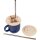 Wooden glass cover made of FSC® beech with stainless steel straw - with animal motif bear