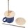 Wooden glass cover made of FSC® beech with stainless steel straw - with animal motif deer