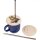Wooden glass cover made of FSC® beech with stainless steel straw - with animal motif frog