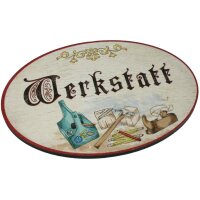 Antique door signs - birch plywood (German) - 18 ×...