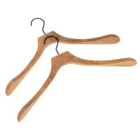 Elegant oiled oak jacket hanger - 43 x 25 x 5 cm