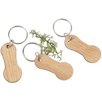 Einkaufswagenchip Schlüsselanhänger aus Eiche...