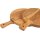 Round chopping board with juice groove and oiled oak handle - 34 x 24.5 x 2 cm