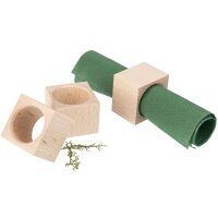 Wooden napkin ring plain square made of...