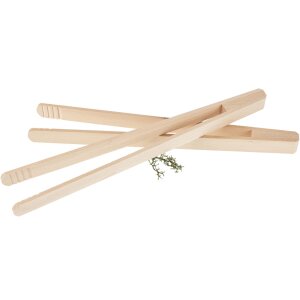 High-quality wooden barbecue tongs / sausage tongs made from FSC® beech wood 30 cm