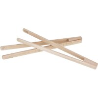 Grillzange aus FSC® Buchenholz – 30 cm – stabile Würstchenzange aus Holz