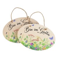 Türschild aus Ahornholz - 19,5 x 13,5 x 1 cm -...