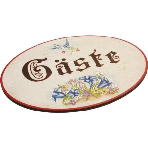 Türschilder Antik - Birkensperrholz (Deutsch) - 18 × 13 cm - Gäste