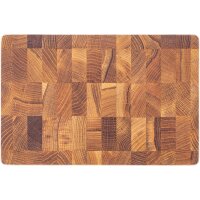 Face wood chopping block made of oak | 30x20x4 cm with recessed grips