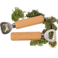 Flaschenöffner / Kapselheber mit Edelstahl Klinge - FSC® Buche geölt