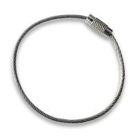 Wire rope loop with twist lock | key ring stainless steel...
