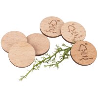 Shopping cart token made of beech wood - with FSC®...