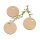 Shopping cart token made of beech wood - FSC® certified - with hole