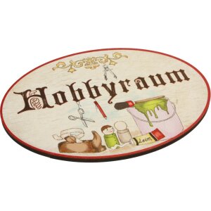 Türschilder Antik - Birkensperrholz (Deutsch) - 18 × 13 cm - Hobbyraum