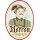 Antique door signs - birch plywood (German) - 18 × 13 cm - Men