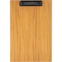 Personalized wooden clipboard DIN A4 made of oiled FSC® oak with laser engraving up to 150 cm² black clamp