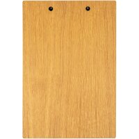 Personalized wooden clipboard DIN A4 made of oiled FSC® oak with laser engraving up to 150 cm² black clamp