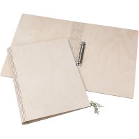 Wooden Ring Binder – Personalized with Laser Engraving & Wooden Hinge