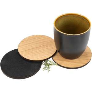 Holz Untersetzer mit Filzrücken - Eiche geölt 107 x 5mm - FSC®-zertifiziert