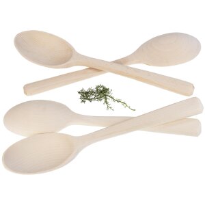 Handgefertigter Buchenholz Kochlöffel – Perfekt als Käselöffel – 30 cm Länge