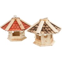 Vogelhaus Pavillon mit Schindeldach - Futterhaus aus...