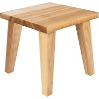 Wooden childrens stool customized made of oiled ash with desired engraving